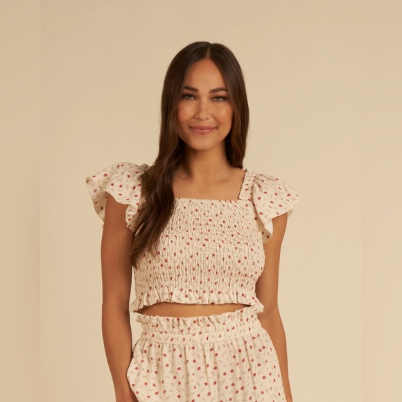 Rylee + Cru strawberry fields tiered ruffle maxi skirt and zayla top - XS SET - Picture 2 of 3
